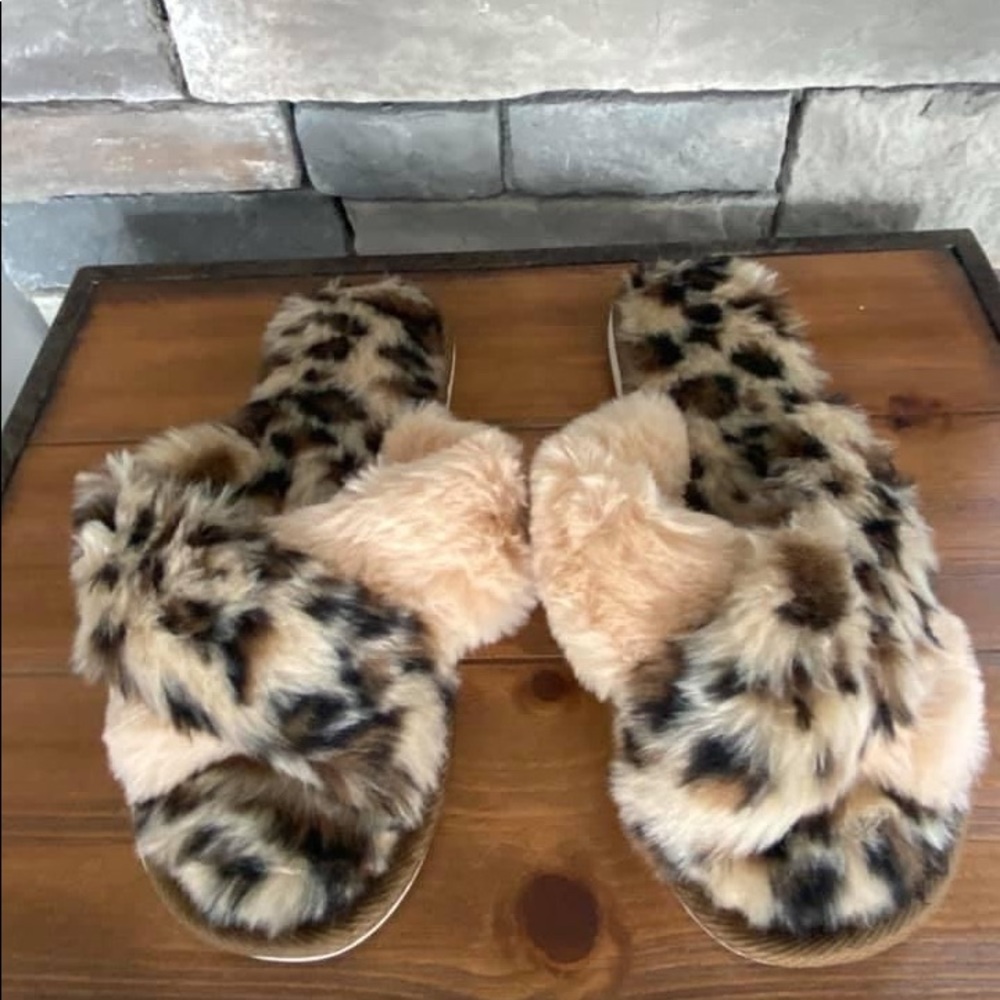 Cheetah slippers